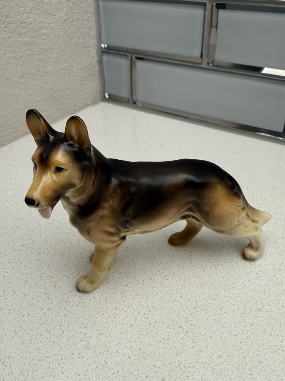 Vintage German Shepherd Ceramic Porcelain Dog Figurine 1950s 1960s - Picture 10 of 12